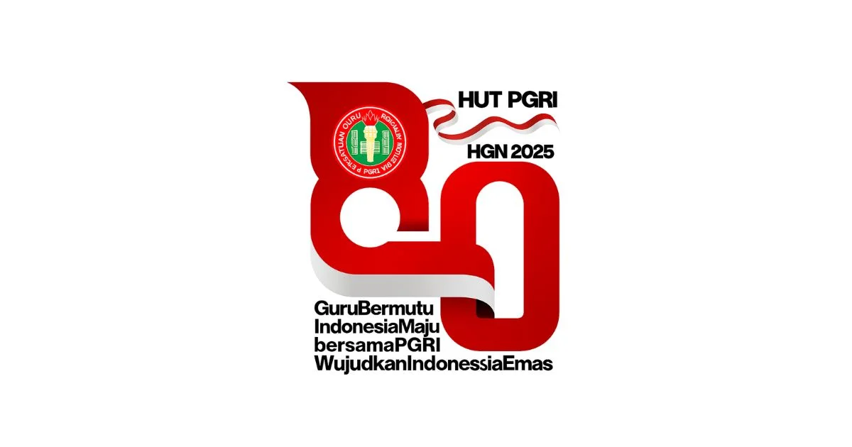 HUT PGRI 2025 ke-80 HGN Logo Tema