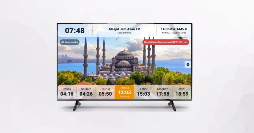 Jam Digital Masjid TV LED Terbaik, Fitur Canggih & Modern